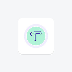 Turn Direction color circle icon , vector, pixel perfect, illustrator file