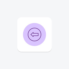 Left Arrow pentaglow , vector, pixel perfect, illustrator file