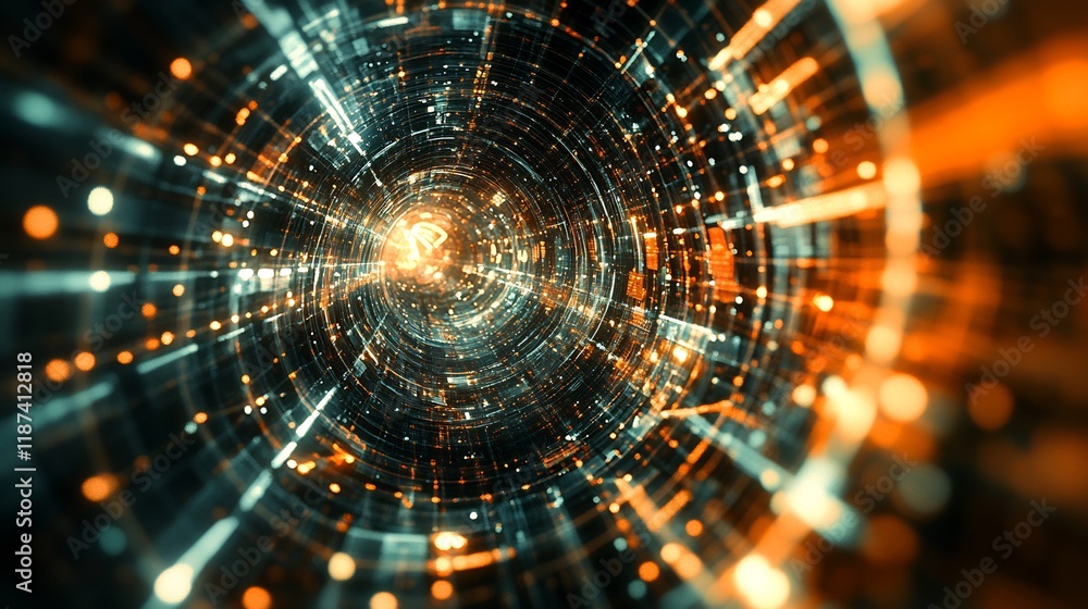 Aufkleber abstract rendering of venture capital showcasing symbolic pathways geometric nodes startup investmen