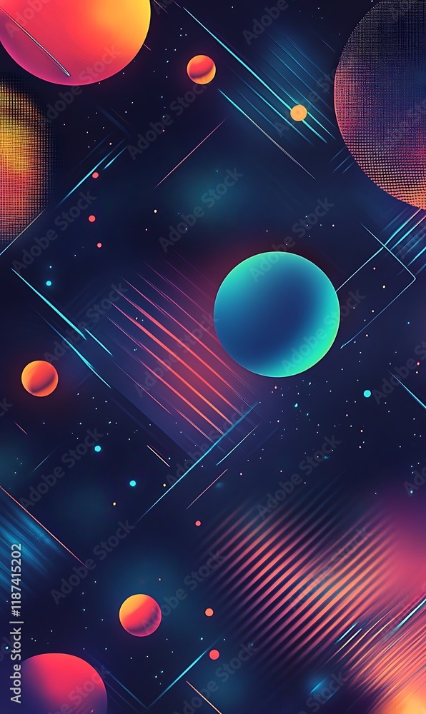 Poster a beautiful abstract background featuring a blend of bold and soft geometric shapes for your banner