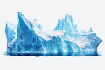 Massive and stunning iceberg showcasing brilliant blue hues amidst a tranquil ocean setting in the Arctic region