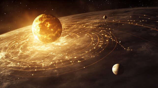 Planetary alignments featuring retrograde motion cosmic balance dynamic celestial patterns with astrological symbolism