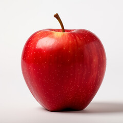 Manzana roja en fondo blanco 