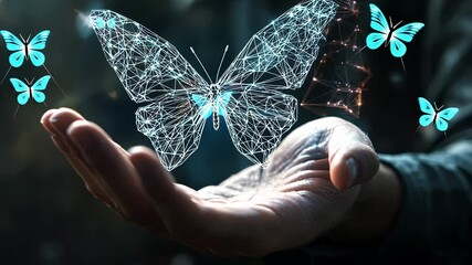 Digital Butterfly in Hand: A Metaphor for Innovation and Transformation