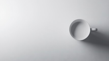   A white cup sits atop a white wall adjacent to a wall-mounted toilet paper dispenser