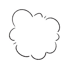 手描きのもこもこの吹き出し