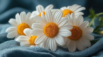 Fototapeta premium close up photo of chamomile flower on a white backgroun