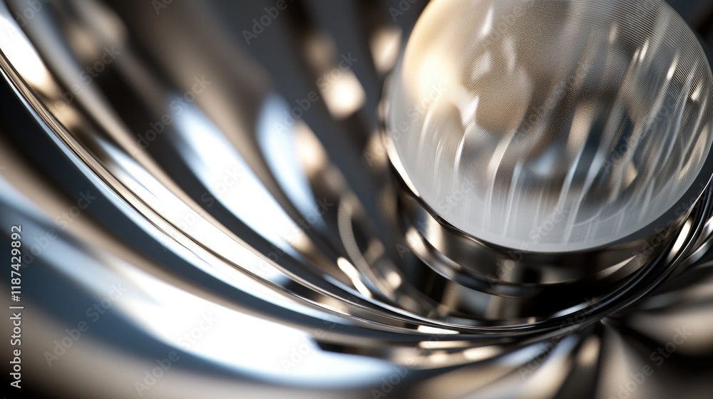 Poster a close-up view of a metal object with intricate details and textures