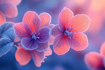 A close-up shot of a bunch of pink flowers