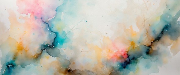 Fototapeta premium Abstract Watercolor Background with Soft Pastels 