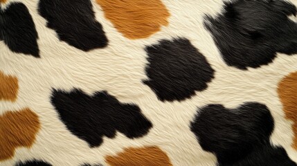 Cow Skin Texture. Close-Up of Cow Skin. Cowhide Texture. Pattern of Cow Skin. Detailed Cow Skin Texture. Black and White Cowhide. Natural Cow Skin Surface.	
