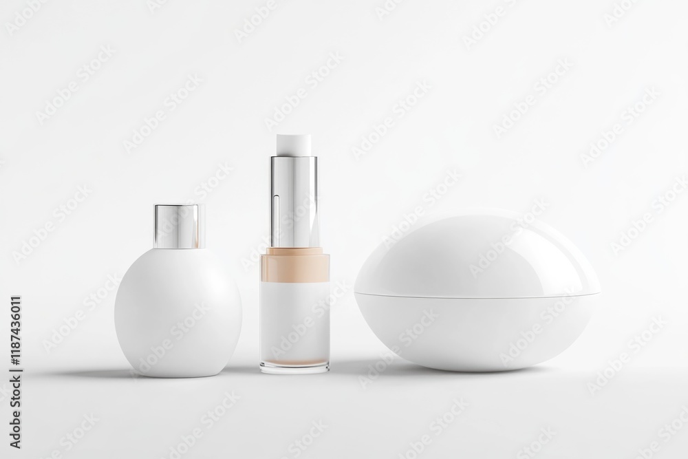 Poster two white containers sit adjacent to each other