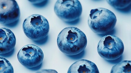 Fresh Blueberries Isolated on White Background for Culinary Use