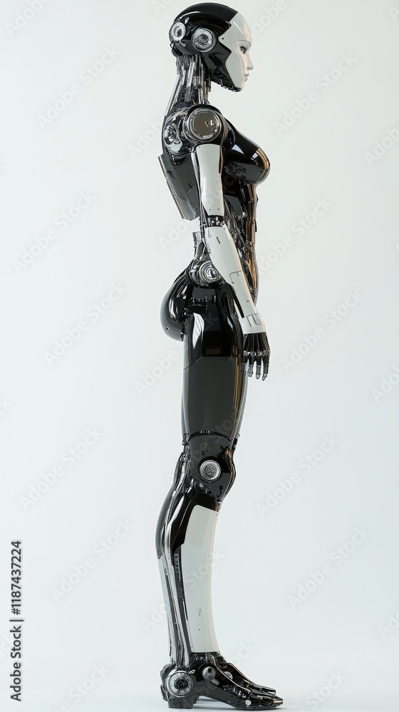 Poster a close-up shot of an ai robot's face, reflecting the themes of a digital smart world and the metave