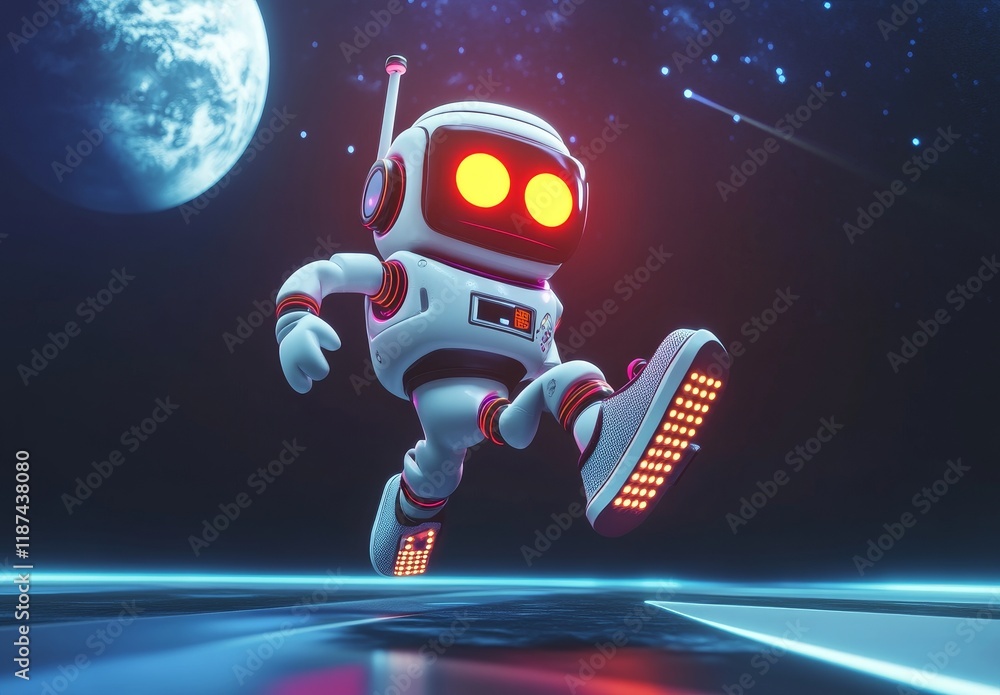 Poster robot and space for text