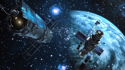 Futuristic space telescopes scanning evidence of multiverse theories capturing stunning images of intergalactic phenomena and cosmic structures