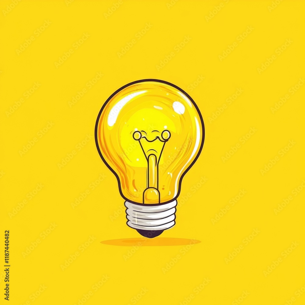 Poster a creative diy project or workshop setup with a light bulb and scissors