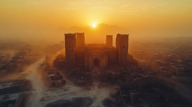 image of taiz city yemen before the war which shows the historical castle alqahera