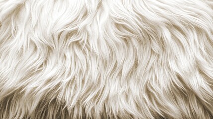 Close-Up of Soft, Fluffy White Fur Texture, Delicate, Cozy, Warm, Natural Beauty