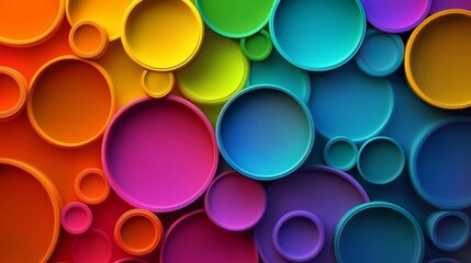 Rainbow Circle Background