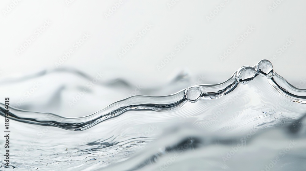 Poster a water surface with a distinct wave in the foreground and a prominent mountain range in the backgro