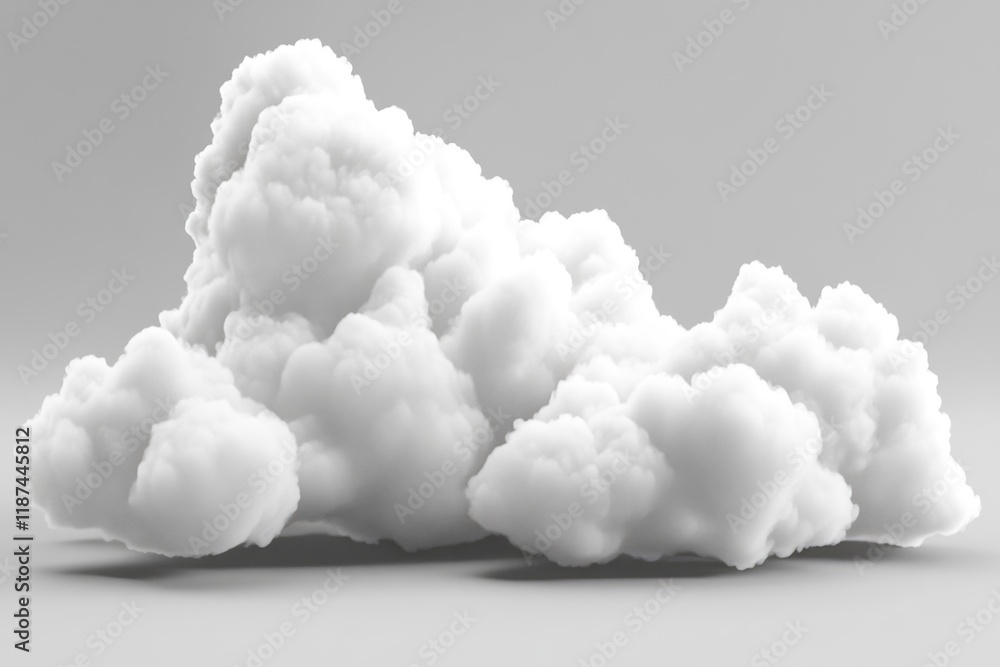 Poster clouds floating on a gray sky