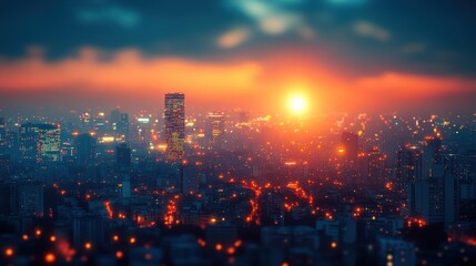 Fototapeta premium night city lights