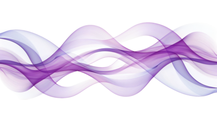 A purple swirl of abstract smoke set on a white background