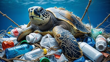 A striking conceptual artwork featuring an imaginative blend of surreal elements, bold colors, and abstract shapes, challenging perceptions and provoking deep thought about the complexities of modern 