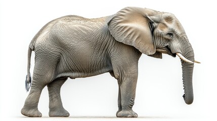 Fototapeta premium photo of an elephant isolated on a white background elephant