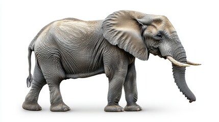 Obraz premium photo of an elephant isolated on a white background elephant