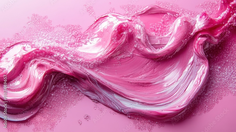 Poster pink texture abstract paint square isolated on transparent background