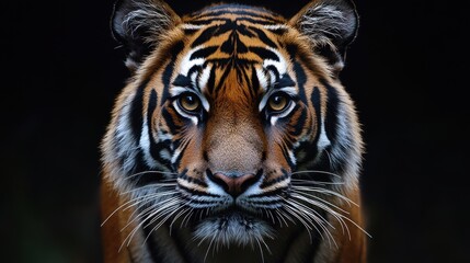 Fototapeta premium tiger close up stock image isolated on a white background tiger