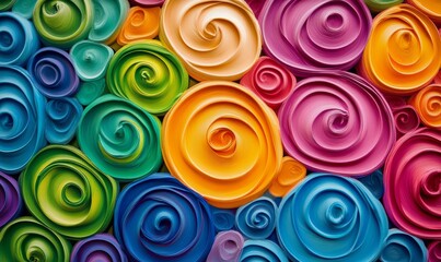 Fototapeta premium Abstract Colorful Swirls Of Paint In Vibrant Hues
