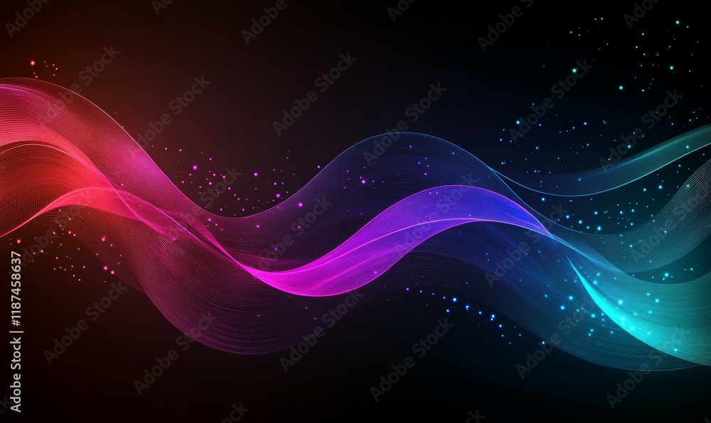 Poster abstract technology lines background with smart and futuristic, intelligent communication network co