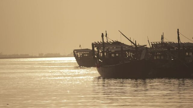 Old wooden fishing boat
