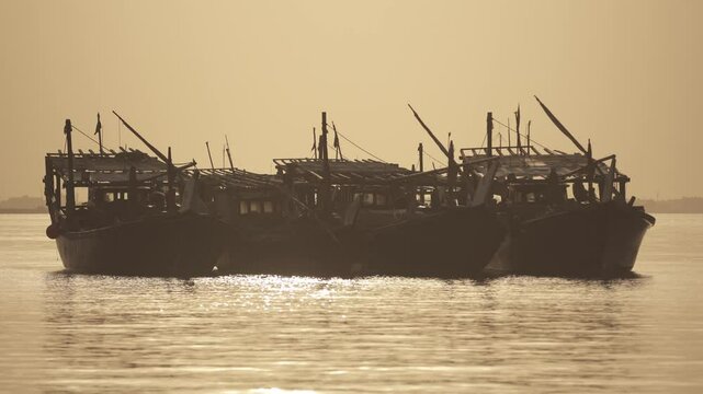Old wooden fishing boat
