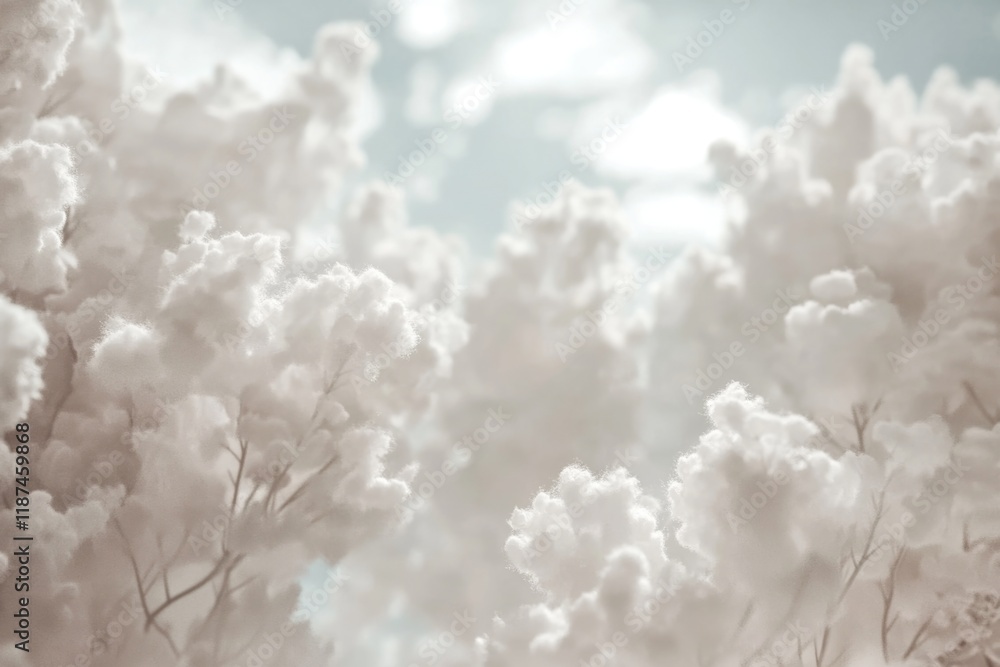 Aufkleber A picture of a bunch of clouds in the sky, ideal for use in weather reports or as a background image