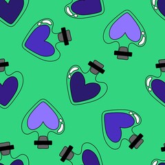 Valentine hearts seamless 14 February love pattern for wrapping paper
