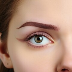 Obraz premium Beautiful Brows: Before and After Eyebrow Correction and Henna Dyeing by a Skilled Beautician for Perfect Eyebrow Care of Women