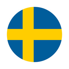 Round Sweden flag icon