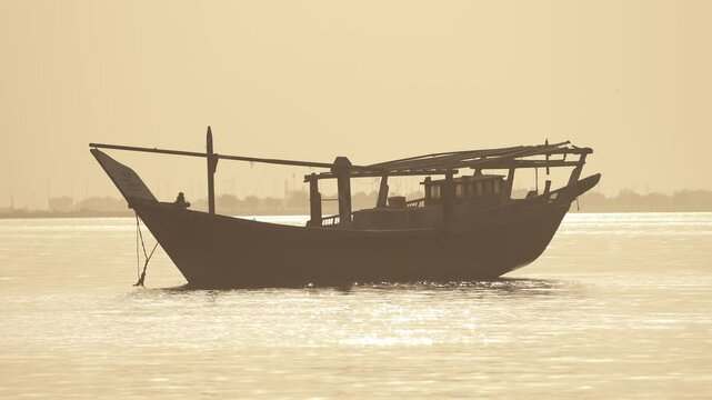 Old wooden fishing boat
