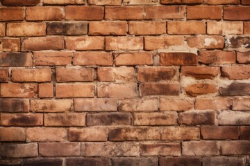 Obraz premium Brown Brick Wall Texture. Closeup of Old Brown Brick Wall Background for House or Street Decoration