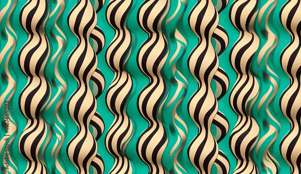 Poster abstract geometric pattern featuring stripes and lines on a seamless modern background, adorned with