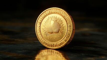 3d rendering GST Tax India with gold coin. 