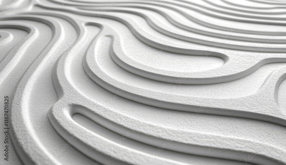 Poster modern geometric diagonal fabric waves create a seamless texture with a cream-colored background