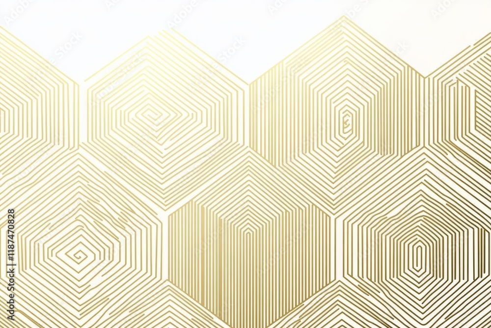 Poster geometric pattern featuring lines on a seamless modern background with a white and gold texture,呈现in