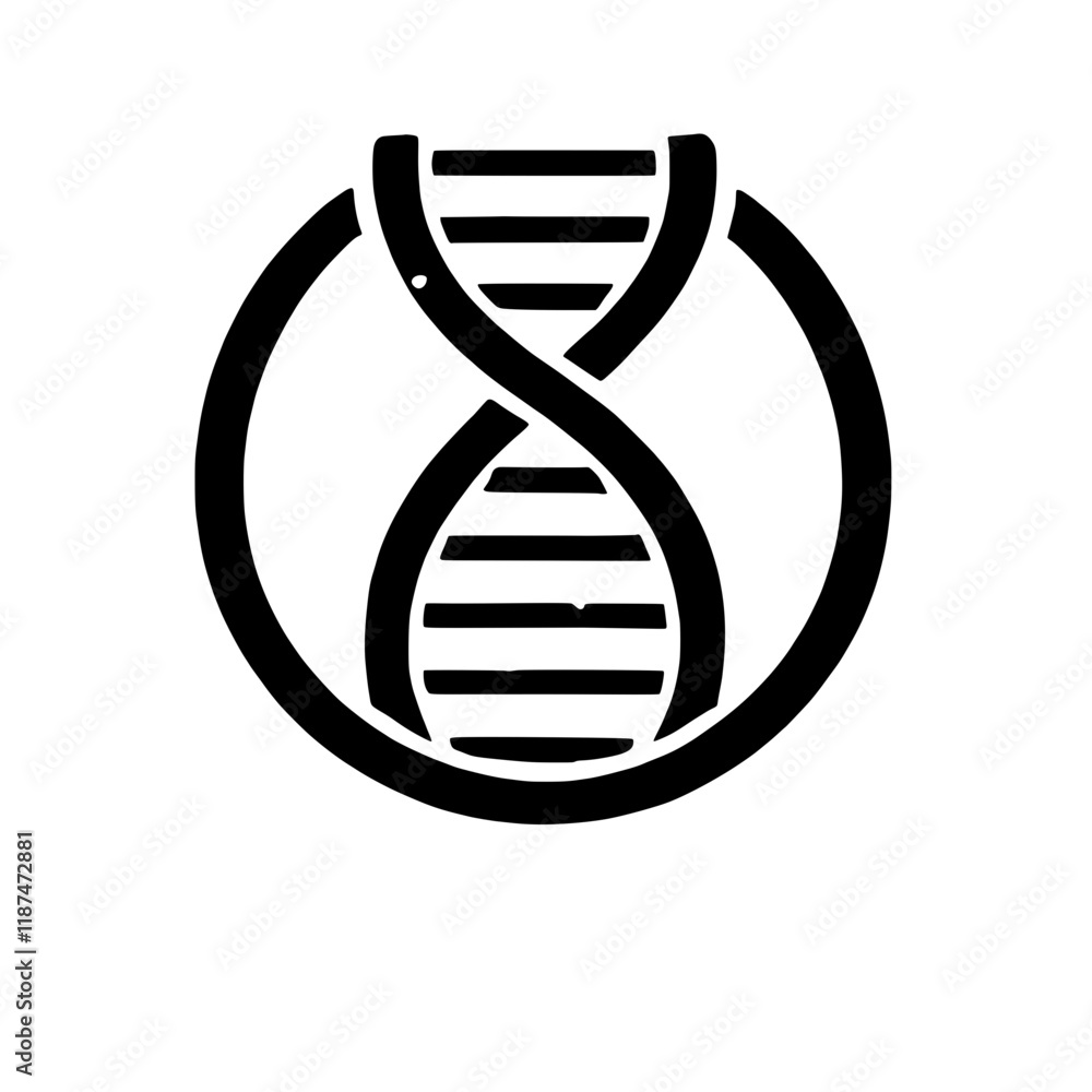 Poster dna helix symbol: a simple yet powerful icon representing the double helix structure of dna, a funda
