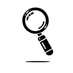 Magnifying Glass Icon: A simple yet powerful icon of a magnifying glass, symbolizing exploration, discovery, and detailed analysis. Perfect for websites, apps, and presentations.
