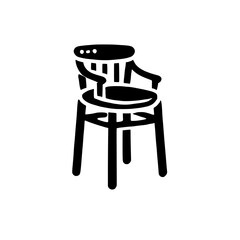 Classic Wooden Armchair Icon 